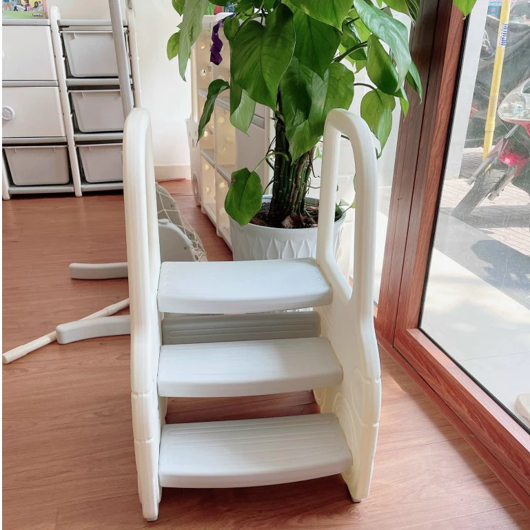 Kệ bậc thang có tay vịn đứng Bếp/lavabo rửa tay, ghế kê chân toilet cho trẻ Babypods - Hình ảnh 4