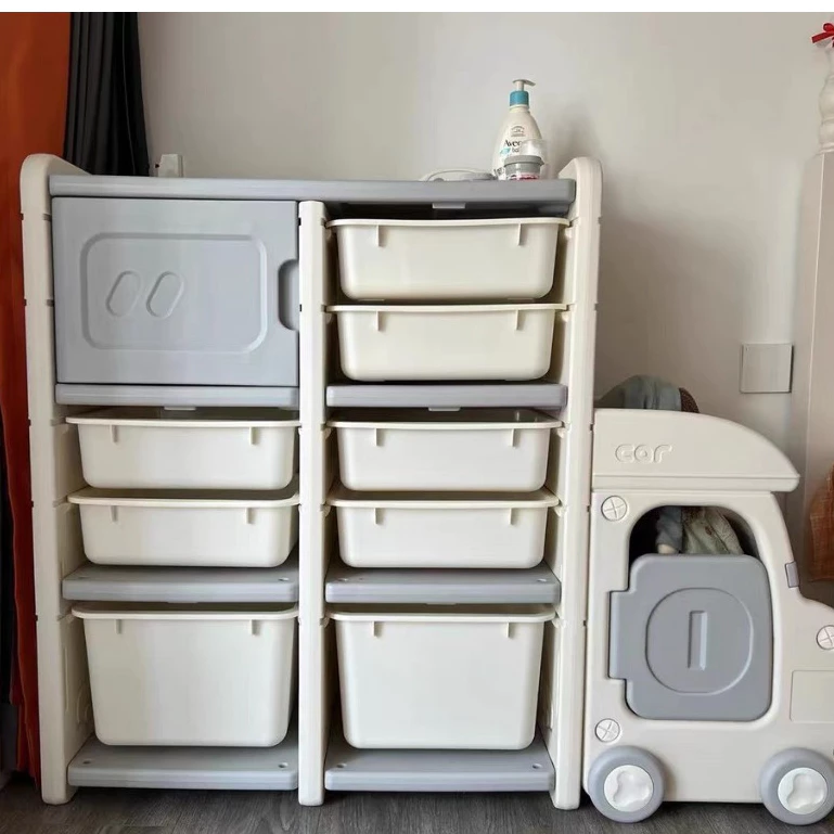 Kệ nhựa để đồ chơi cho bé, nhựa nguyên sinh cao cấp Babypods, đầu xe có thể tháo rời làm xe đẩy - Hình ảnh 4