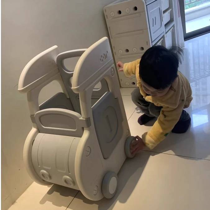 Kệ nhựa để đồ chơi cho bé, nhựa nguyên sinh cao cấp Babypods, đầu xe có thể tháo rời làm xe đẩy - Hình ảnh 9