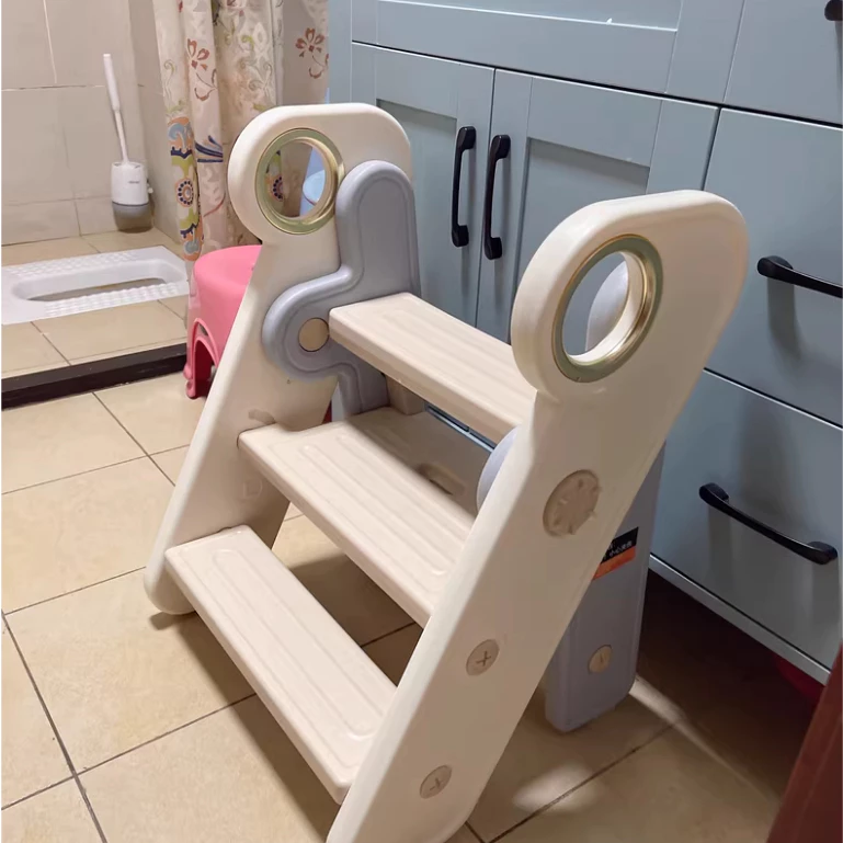 Kệ Nhựa Bậc Thang Đứng Bếp/lavabo rửa tay, ghế kê chân toilet cho trẻ xếp gọn Babypods - Hình ảnh 4