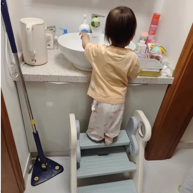 Kệ Nhựa Bậc Thang Đứng Bếp/lavabo rửa tay, ghế kê chân toilet cho trẻ xếp gọn Babypods - Hình ảnh 9