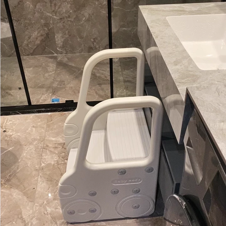 Kệ bậc thang có tay vịn đứng Bếp/lavabo rửa tay, ghế kê chân toilet cho trẻ Babypods - Hình ảnh 9
