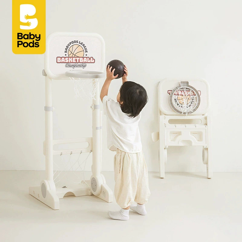 Bộ vận động 3 môn kết hợp: Bóng đá - Bóng rổ - Golf cho bé Babypods (xếp gọn, tùy chỉnh độ cao)