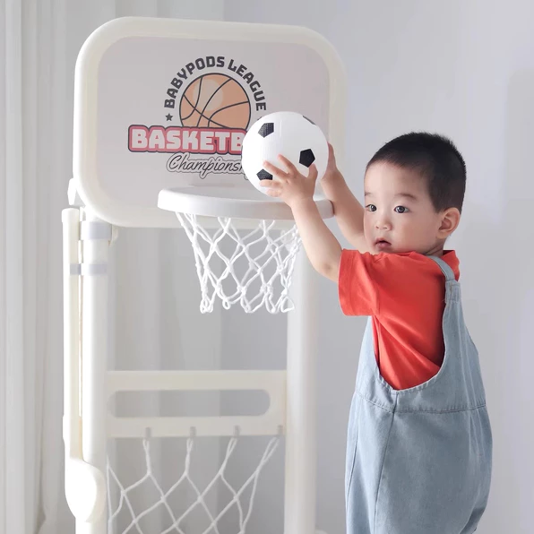 Bộ vận động 3 môn kết hợp: Bóng đá - Bóng rổ - Golf cho bé Babypods (xếp gọn, tùy chỉnh độ cao) - Hình ảnh 9