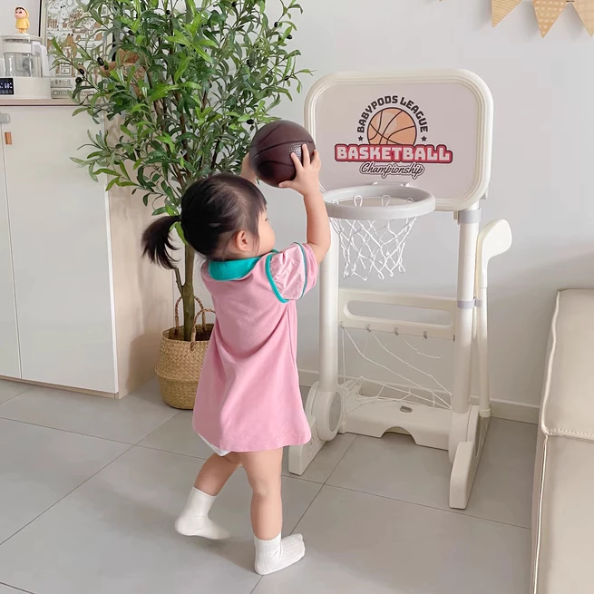 Bộ vận động 3 môn kết hợp: Bóng đá - Bóng rổ - Golf cho bé Babypods (xếp gọn, tùy chỉnh độ cao) - Hình ảnh 5