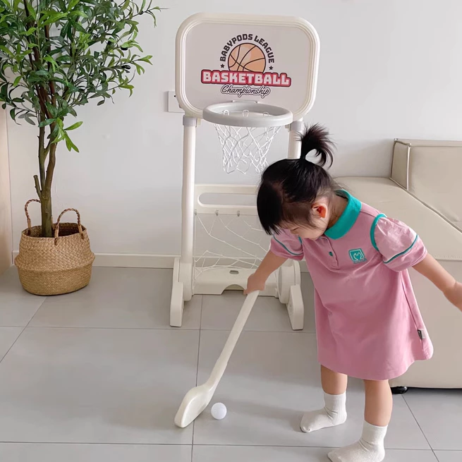 Bộ vận động 3 môn kết hợp: Bóng đá - Bóng rổ - Golf cho bé Babypods (xếp gọn, tùy chỉnh độ cao) - Hình ảnh 6