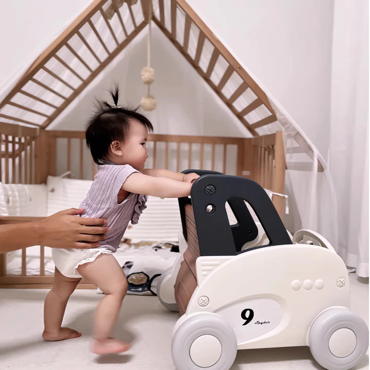 (tùy chỉnh chỉnh tốc độ xe) Xe đẩy tập đi kết hợp thùng để đồ chơi cho bé Babypods - Hình ảnh 5