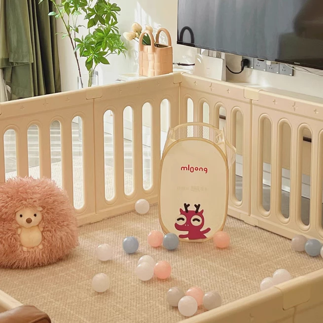 Quây cũi nhựa nguyên sinh dày dặn, an toàn cho bé Babypods (tặng kèm set 50 bóng nhựa và giỏ đựng) - Hình ảnh 9