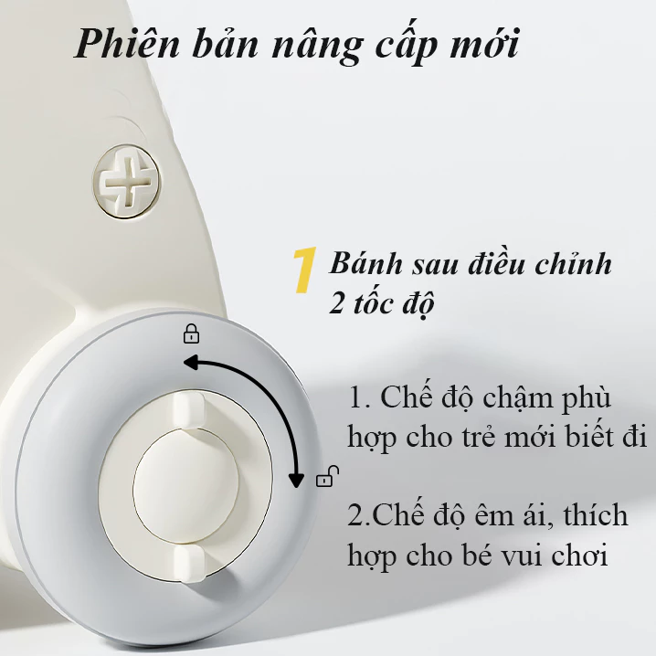 (tùy chỉnh chỉnh tốc độ xe) Xe đẩy tập đi kết hợp thùng để đồ chơi cho bé Babypods - Hình ảnh 2