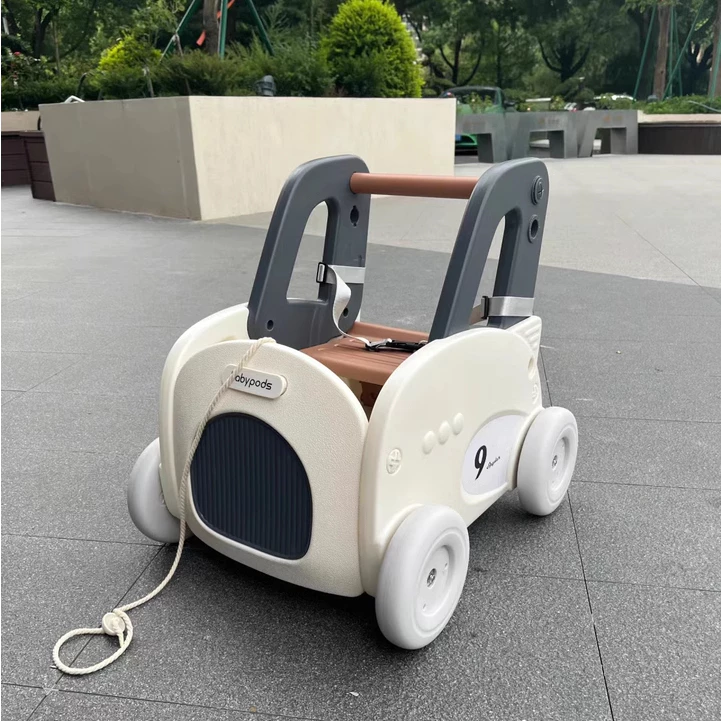 (tùy chỉnh chỉnh tốc độ xe) Xe đẩy tập đi kết hợp thùng để đồ chơi cho bé Babypods - Hình ảnh 3