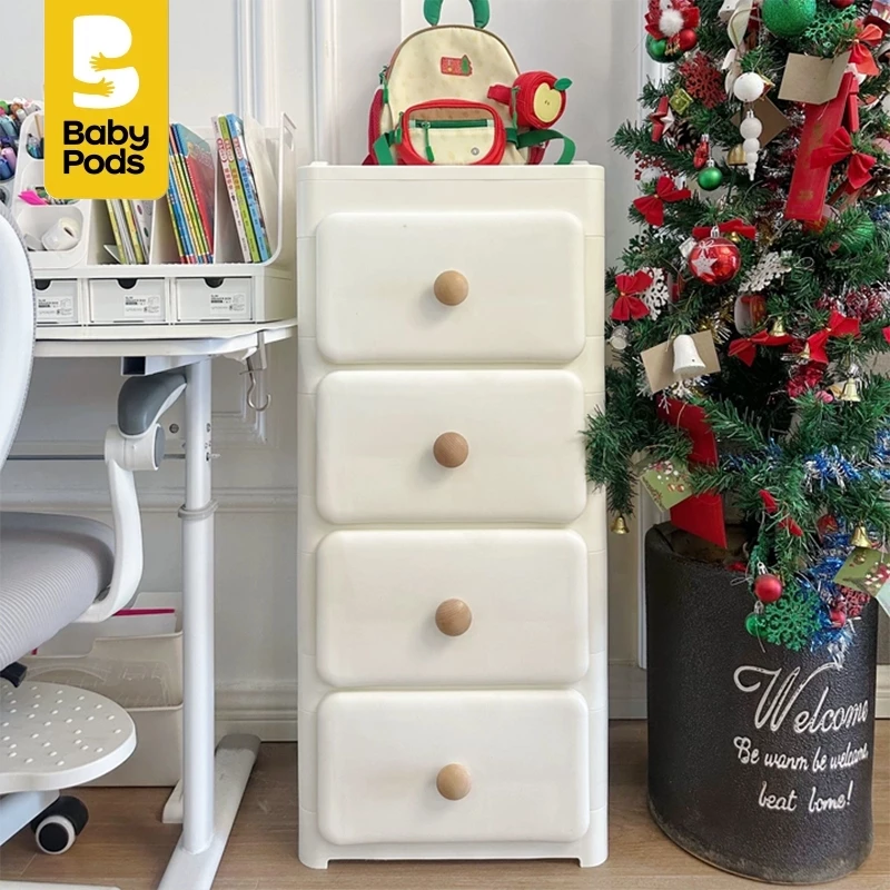 Tủ đựng quần áo, đồ chơi, tủ đầu giường đa năng cho bé Babypods, nhựa nguyên sinh cao cấp mẫu Buckle