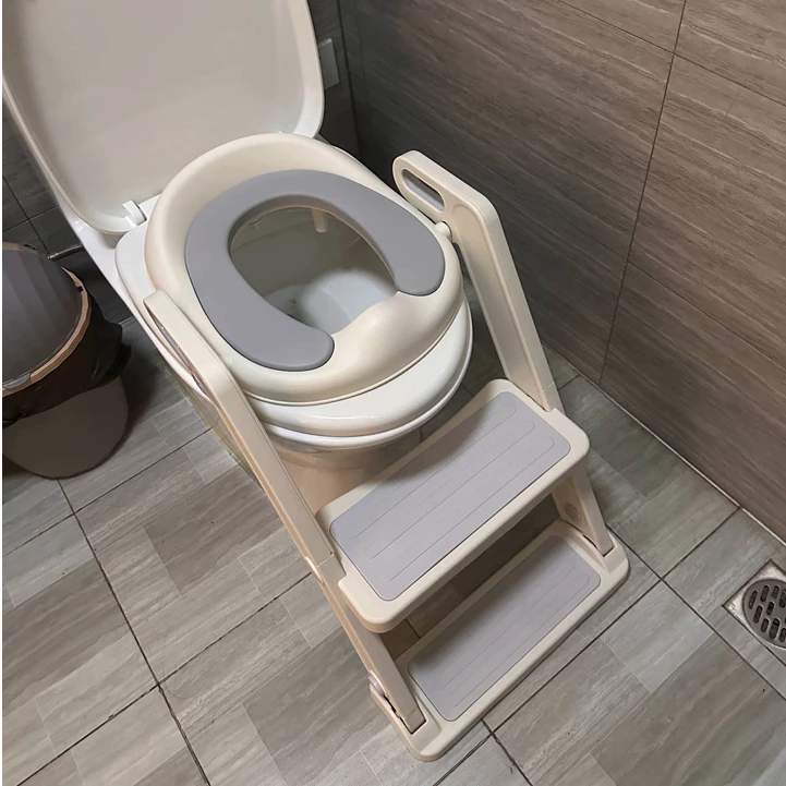 Kệ bậc thang kết hợp bệ ngồi toilet 2in1 cho bé Bapypods, đệm PU mềm mại, tùy chỉnh độ cao 5 mức - Hình ảnh 5