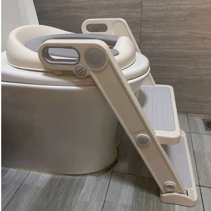 Kệ bậc thang kết hợp bệ ngồi toilet 2in1 cho bé Bapypods, đệm PU mềm mại, tùy chỉnh độ cao 5 mức - Hình ảnh 6