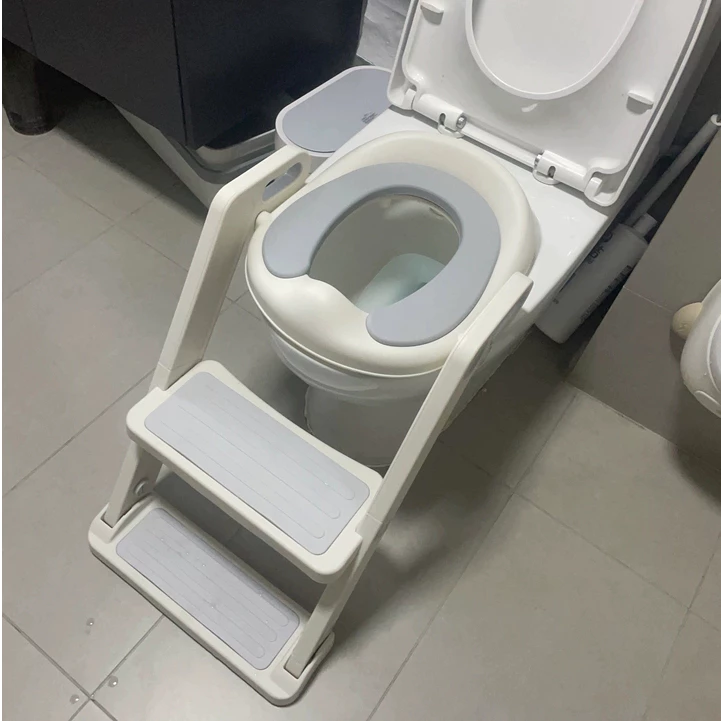 Kệ bậc thang kết hợp bệ ngồi toilet 2in1 cho bé Bapypods, đệm PU mềm mại, tùy chỉnh độ cao 5 mức - Hình ảnh 7