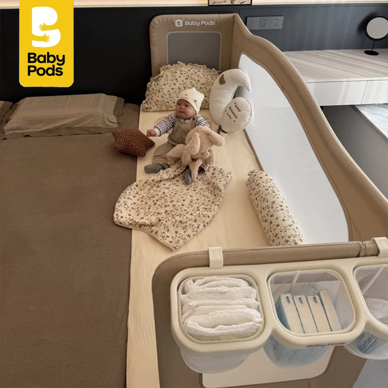 Giường cũi, giường trẻ em, sofa ghép cạnh giường ba mẹ Babypods (tùy chỉnh độ cao 11 mức, xếp gọn)