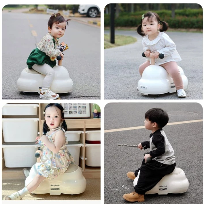 Xe chòi chân, xe đồ chơi cho bé hiệu Babypods hình hạt đậu, cốp xe lớn, bánh xe điều hướng được - Hình ảnh 2