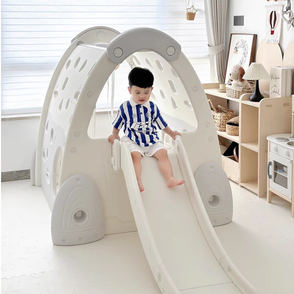 Bộ vận động liên hoàn 5in1 Babypods mẫu Ngôi nhà: Cầu trượt, xích đu, bóng rổ, leo núi, xà đơn - Hình ảnh 3