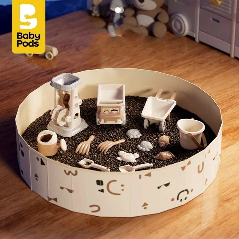 Bộ đồ chơi cát dành cho bé Babypods, thích hợp chơi trong nhà và ngoài trời, kích thước 1 mét