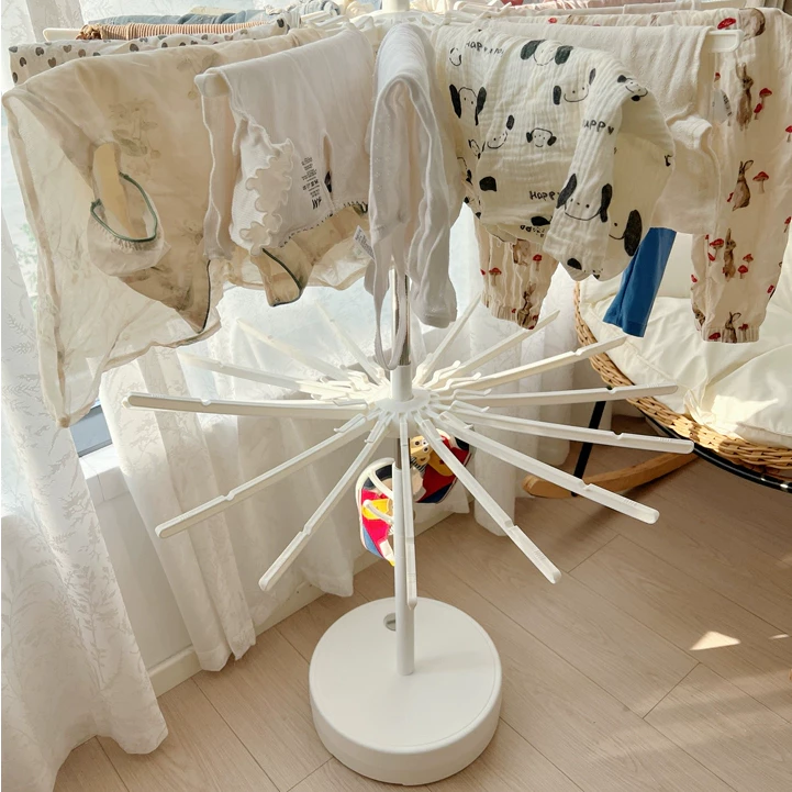 Giá phơi quần áo 3 tầng đa năng xếp gọn, tiện lợi cho bé Babypods, dùng trong nhà và ngoài ban công - Hình ảnh 6