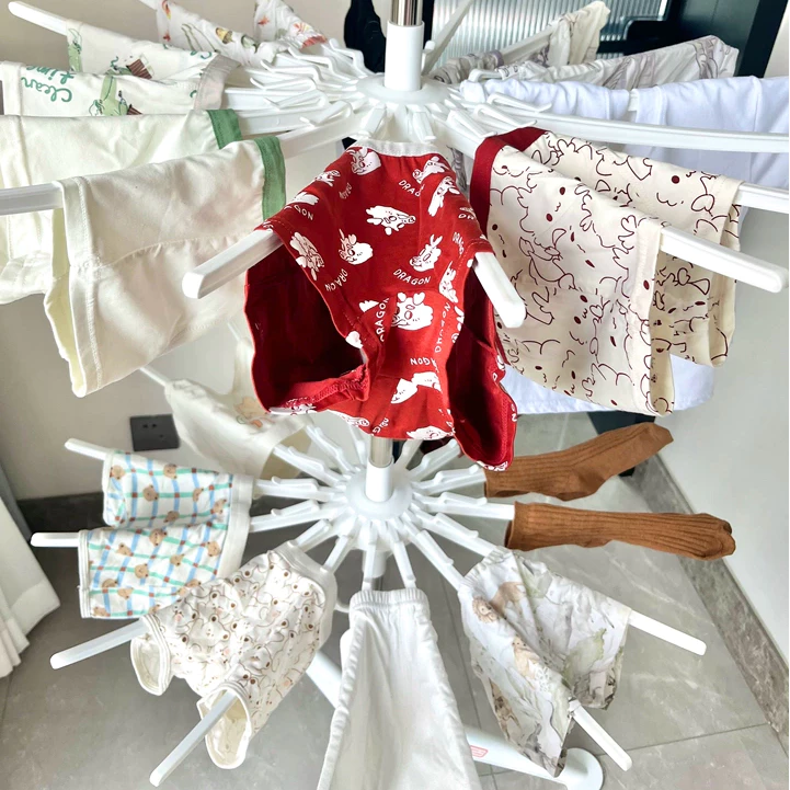 Giá phơi quần áo 3 tầng đa năng xếp gọn, tiện lợi cho bé Babypods, dùng trong nhà và ngoài ban công - Hình ảnh 9