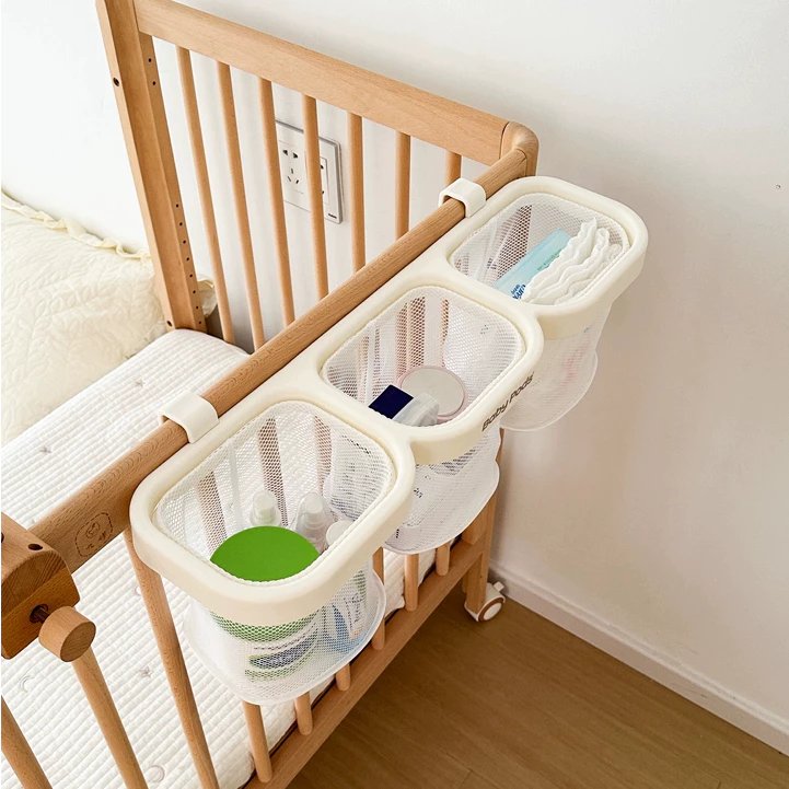Giỏ treo 3 ngăn đa năng Babypods, giỏ treo nôi, giỏ đựng đồ, tã bỉm, đồ dùng cho trẻ sơ sinh - Hình ảnh 4