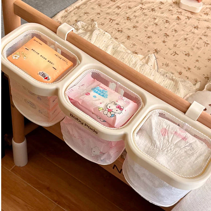 Giỏ treo 3 ngăn đa năng Babypods, giỏ treo nôi, giỏ đựng đồ, tã bỉm, đồ dùng cho trẻ sơ sinh - Hình ảnh 7