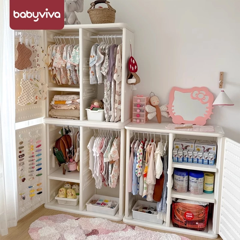 Tủ quần áo, đựng đồ trẻ sơ sinh, đồ chơi, có thanh treo đồ Babyviva mẫu Luxury