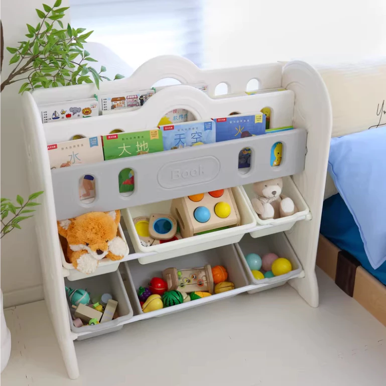 Kệ sách nhựa kết hợp kệ để đồ chơi đa năng cho bé hiệu Hobbytree mẫu phi hành gia - Hình ảnh 2