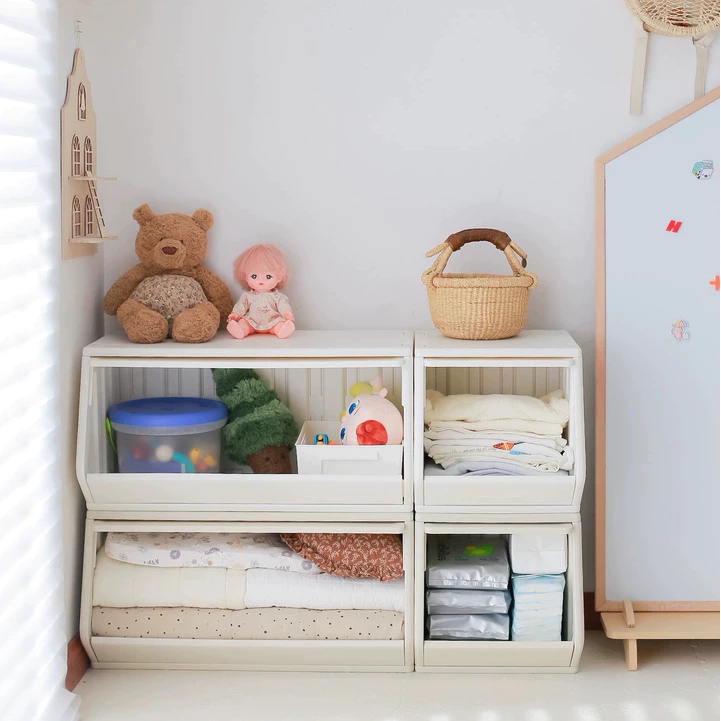 Kệ nhựa, hộp tủ nhựa DIY đa năng đựng đồ và trang trí phòng hiệu Babyviva, lắp ráp linh hoạt - Hình ảnh 7