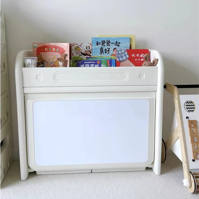 Bộ bàn học kết hợp bảng vẽ, kệ sách đa năng xếp gọn hiệu Babyviva - Hình ảnh 3
