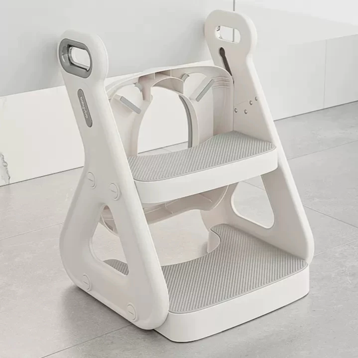 Kệ bậc thang kết hợp bệ thu nhỏ toilet 2in1 đa năng Babyviva, đệm ngồi PU cao cấp an toàn cho bé - Hình ảnh 2