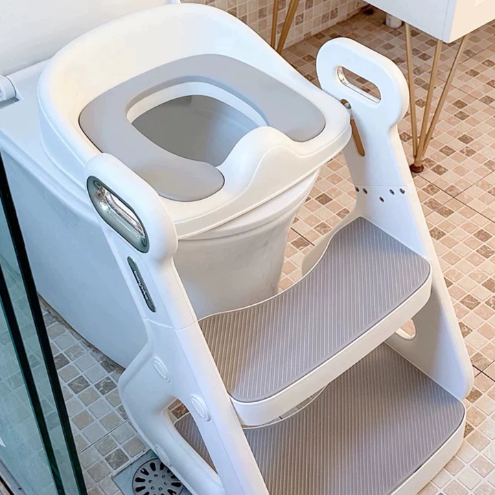 Kệ bậc thang kết hợp bệ thu nhỏ toilet 2in1 đa năng Babyviva, đệm ngồi PU cao cấp an toàn cho bé - Hình ảnh 7