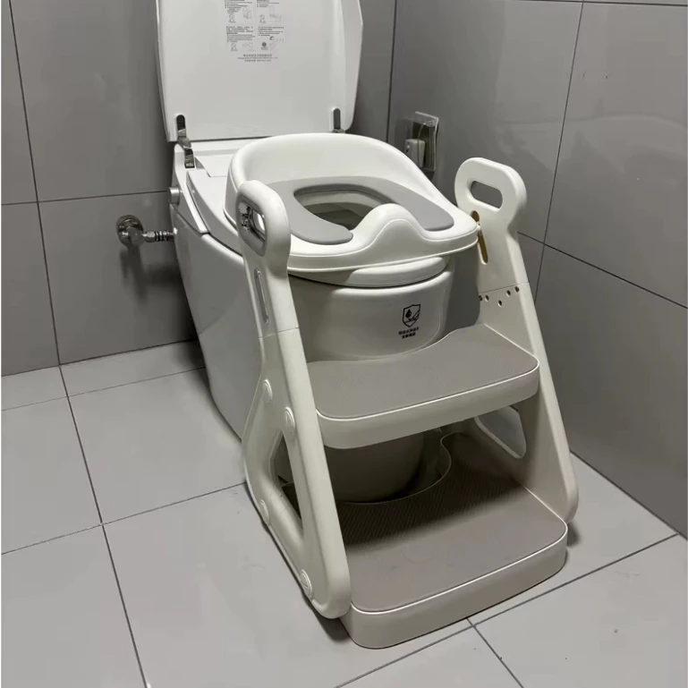Kệ bậc thang kết hợp bệ thu nhỏ toilet 2in1 đa năng Babyviva, đệm ngồi PU cao cấp an toàn cho bé - Hình ảnh 6