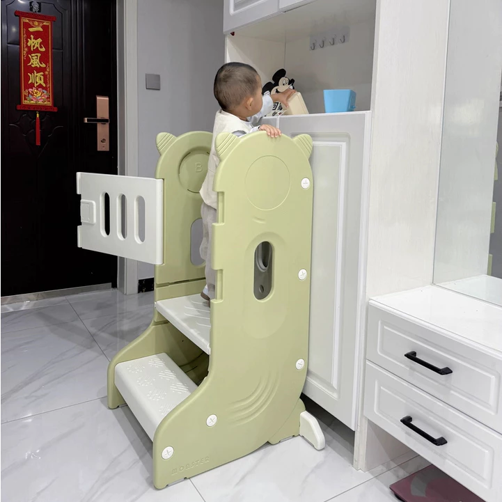 Ghế cao đứng bếp, bồn rửa tay đa năng, ghế thực hành Montessori cho bé Hobbytree mẫu Dino - Hình ảnh 3
