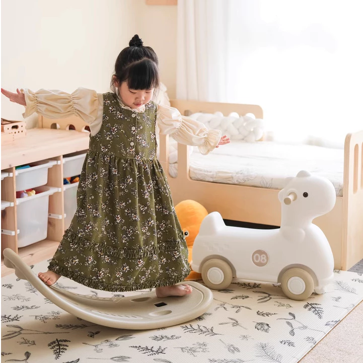Ngựa bập bênh kết hợp chòi chân, ván thăng bằng nguyên sinh cao cấp 3IN1 Babyviva - Hình ảnh 6
