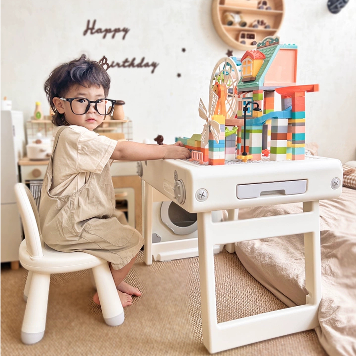 Bộ bàn vẽ kết hợp bàn lego đa chức năng xếp gọn Babypods, hít được nam châm, tặng bút màu, xóa bảng - Hình ảnh 5