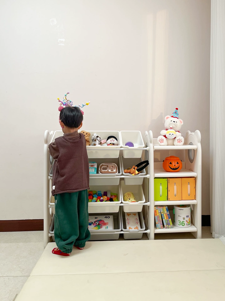 Kệ để đồ chơi đa năng kết hợp kệ sách nhiều tầng Babyviva, nhựa nguyên sinh cao cấp - Hình ảnh 5